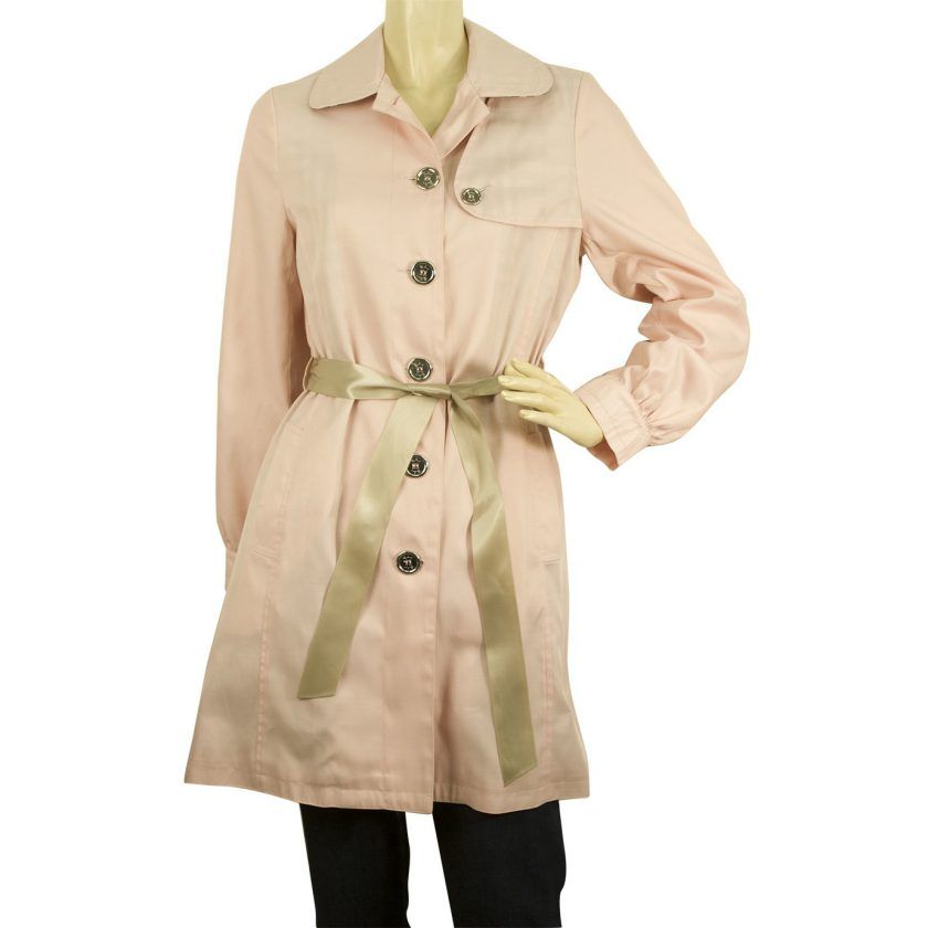 Burberry Girl's 14Y Pink Cotton Polyester Raincoat Mac Belted Trench Jacket Coat