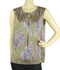 Juicy Couture Multicolored Pink Floral Paisley Sleeveless Blouse Top - Size S