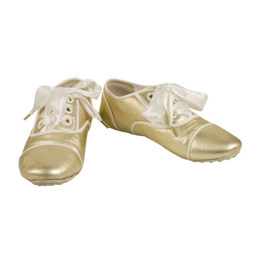 Louis Vuitton Light Gold Super Soft Leather Sneakers with Ribbon Laces 38 Shoes