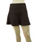 Missoni Brown Linen Cotton Mini Wide Basque Flared Summer Skirt Size 42