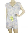 OneOnOne Tropical Printed Blue and White Playsuit Summer Romper Sz 2