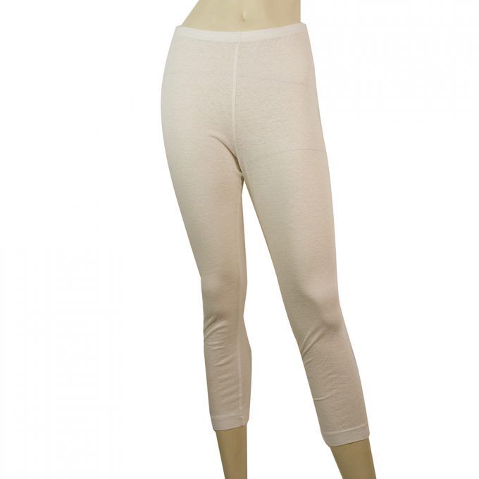 Rundholz Off White Ecru Linen Cotton Leggings Cropped trousers pants size XS
