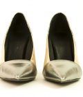 100% Guaranteed Authentic SEE by CHLOE Silver Pointy Heels Size 37 pumps Shoes
