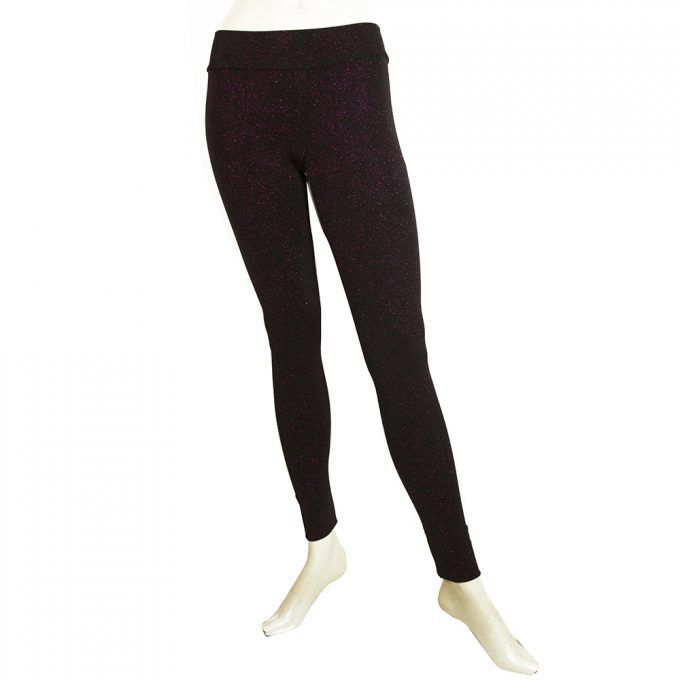 Vivienne Westwood Anglomania Black Purple Sparkly Leggings trousers pants XS