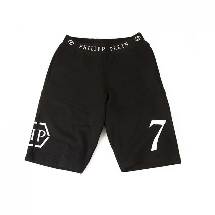 Philipp Plein Junior Boy Black Cotton Shorts Bermuda pants size 14 - 15 years