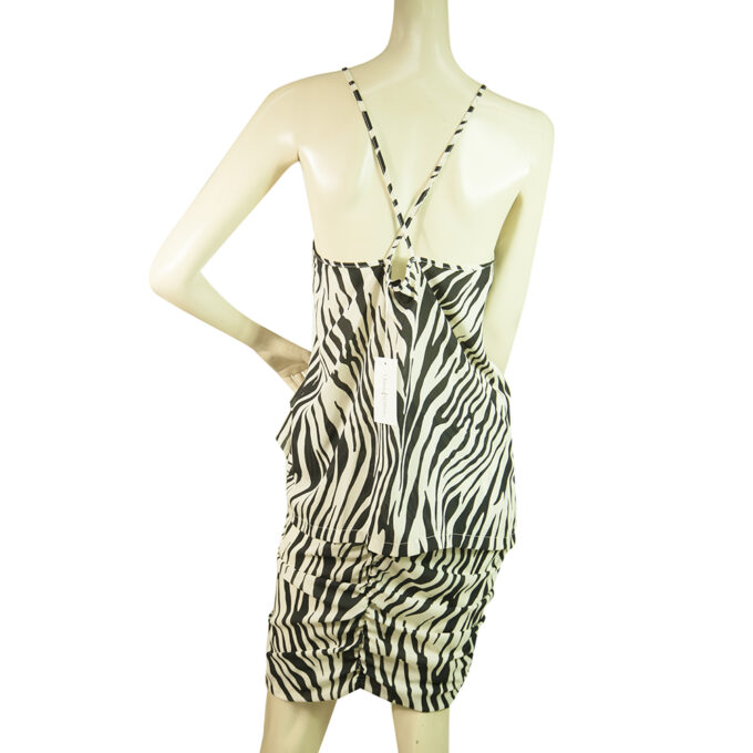 Uniforme Cream & Black Zebra Animal Print Cami Top Mini Skirt Set size ...